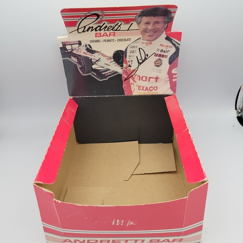 Mario Andretti Signed Andretti Bar Candy Box autographed